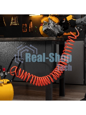 Шланг спиральный воздушный Stels 8х12 мм, 18 бар, с быстросъемными соединениями, 10 м