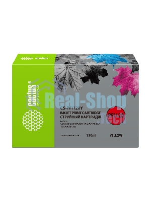 Картридж струйный Cactus CS-PFI120Y желтый (130мл) для Canon imagePROGRAF TM-200/TM-205/TM-300/TM-305