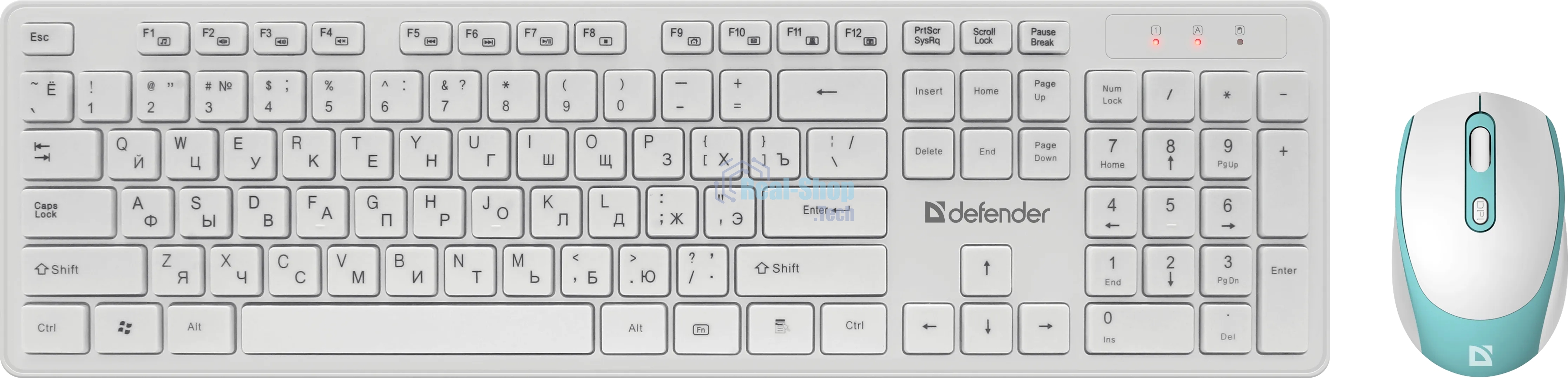 Комплект клавиатура + мышка Defender AUCKLAND C-987 RU белый