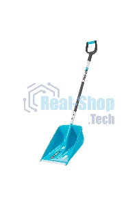 Лопата для уборки снега,полипропилен,365х460х1500мм,алюминиевый черенок,ПВХ накладка, LUXE Palisad