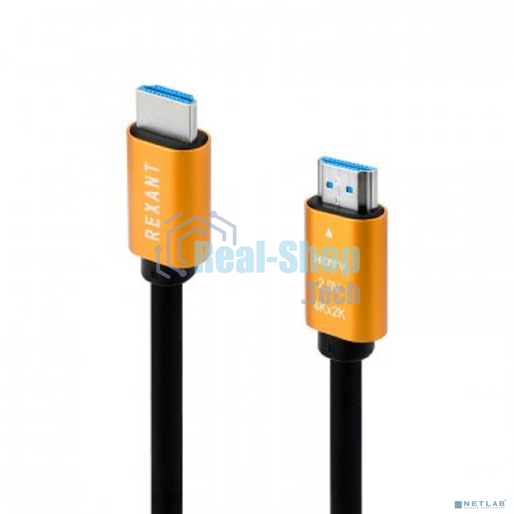 Кабель Rexant HDMI - HDMI 2.0, 2 м Gold