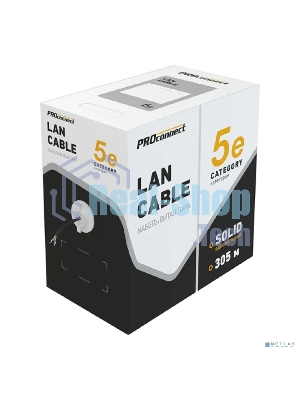 Кабель витая пара PROconnect FTP 4PR 24AWG, cat.5e, наружный (OUTDOOR) + ТРОС*1 (бухта 305 м)
