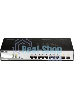 Коммутатор настраиваемый L2 PoE-коммутатор, 8x1000Base-T PoE, 2х1000Base-X SFP, PoE-бюджет 65 Вт, упрощенный интерфейс CLI