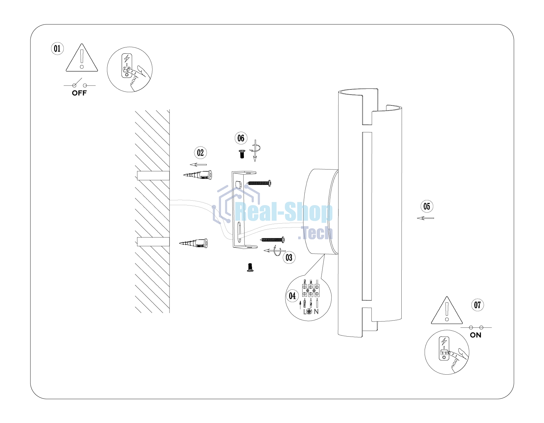 Светильник Ambrella light TN71332 BK черный LED 4W 4200K 230*60*100