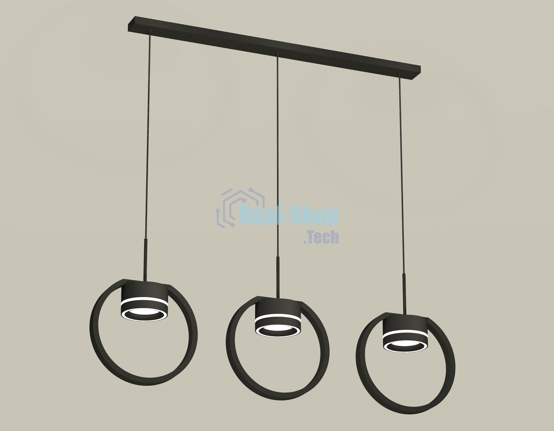 Светильник Ambrella light XB9107151/3 SBK/FR черный песок/белый матовый GX53 (C9107, N8434)