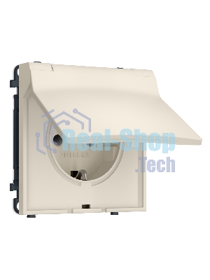 Комплект механизма электрической розетки SIGMA Бежевый матовый 50Hz 2P+E с/з с/ш и крышкой IP44 16A-250V QUANT PRO (SP3280, PR141)