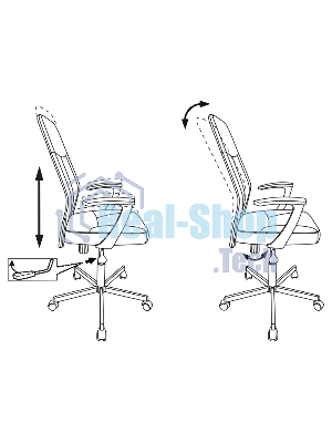 Кресло Бюрократ CH-605/BLACK черный, экокожа, 120 кг, механизм качания