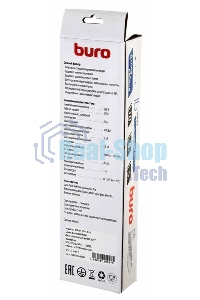 Сетевой фильтр Buro 600SH-16-1.8-W 1.8 м (6 розеток) белый (коробка)