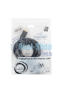 Кабель DisplayPort-DVI Gembird/Cablexpert 3м, 20M/19M, черный, экран, пакет(CC-DPM-DVIM-3M)