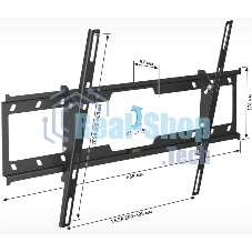 Кронштейн Holder LCD-T6628-B черный Диагональ: от 32-70. до 45кг. от стены: 57мм. Угол наклона:+2⁰ + 15⁰, Поворот:0⁰ Vesa  600*400, 400*400, 400*200, 400*300, 300*300, 200*300, 200*200, 100*100