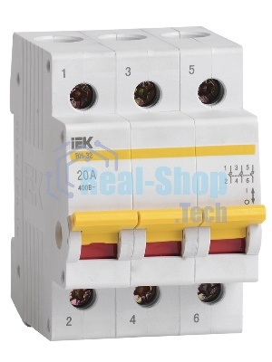 Выключатель нагрузки (мини-рубильник) IEK MNV10-3-020 ВН-32 3Р 20А
