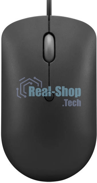 Мышь проводная Lenovo 400 черный, 2400 dpi, USB-C, кнопки - 4