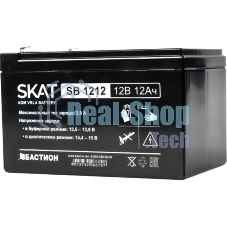 Аккумулятор SKAT SB 1212, 12В, 12Ач, максимальный ток заряда 3,6 А.