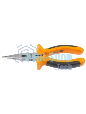 Длинногубцы Sparta Comfort, 180 мм, прямые шлифованные, двухкомпонентные рукоятки