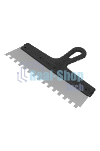 Шпатель Сибртех из нержавеющей стали, 300 мм зуб 10х10 мм пластмассовая ручка