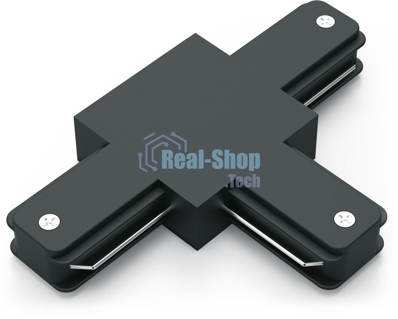 Коннектор для трековых шинопроводов Gauss (T) черный