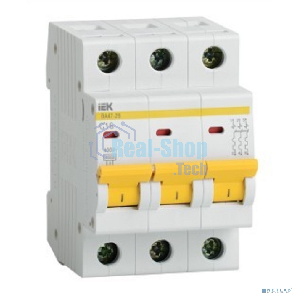 Выключатель автоматический модульный 3п C 25А 4.5кА ВА47-29 ИЭК MVA20-3-025-C