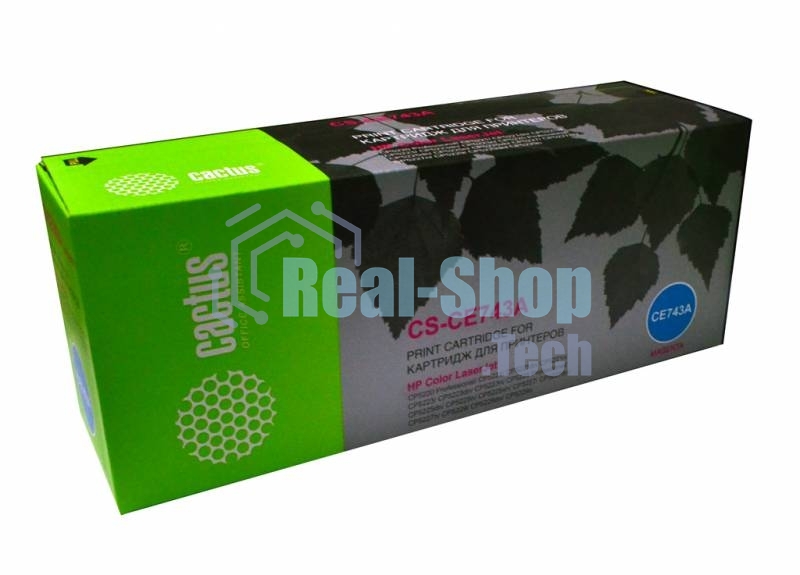 Картридж лазерный Cactus CS-CE743A пурпурный (7300 стр.) для HP CLJ CP5220/CP5221/CP5223/CP5225/CP5227/CP5229