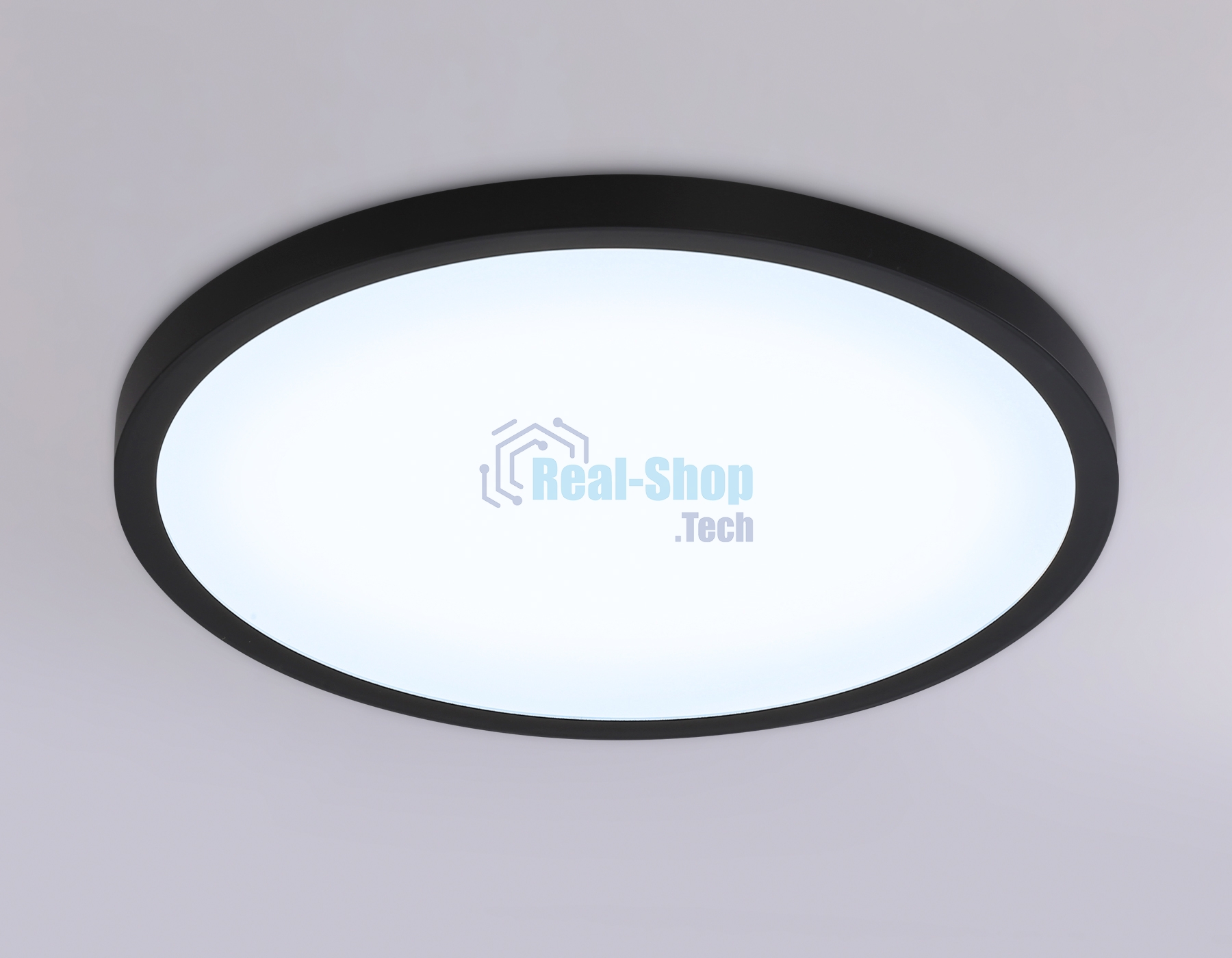 Светильник светодиодный ультратонкий Ambrella light FZ1961 BK черный IP54 40W 5000K D470*15 (Без ПДУ)
