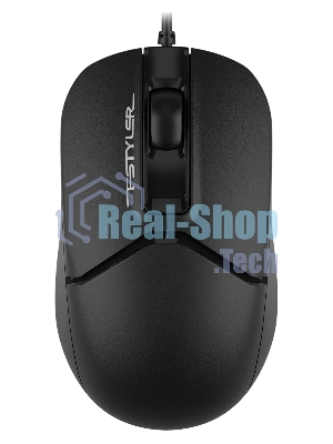 Мышь проводная A4Tech Fstyler FM12 черный, 1000 dpi, USB Type-A, кнопки - 3