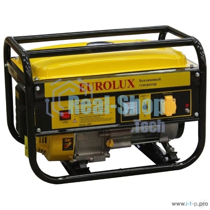 Электрогенератор бензиновый Eurolux G3600A, 2.5 кВт, 77 дБ, 37.2 кг