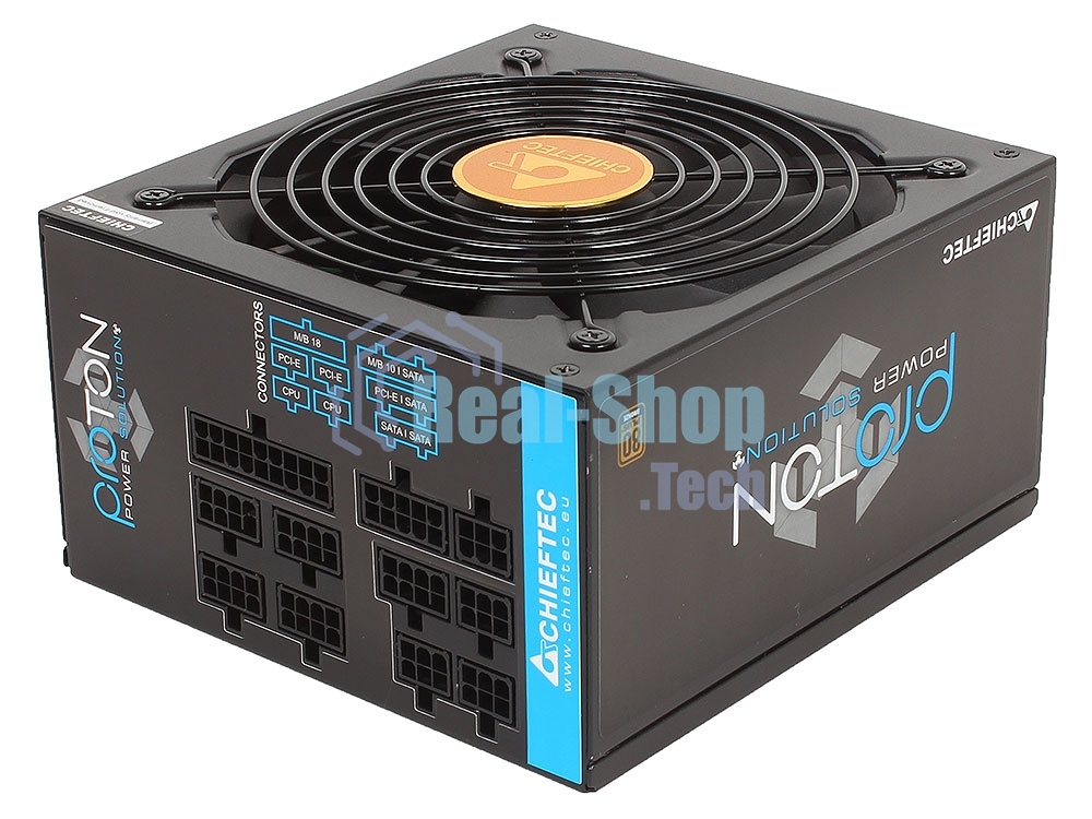 Блок питания Chieftec BDF-1000C, 1000Вт, 80 PLUS Bronze, 140мм, модульный, черный