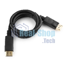 Кабель DisplayPort Gembird/Cablexpert, 1м, 20M/20M, черный, экран, пакет(CC-DP-1M)