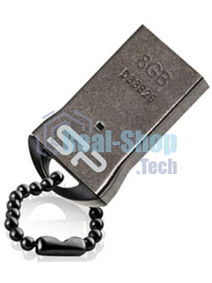 Флешка USB R/W Silicon Power 8Gb Touch T01 SP008Gb,UF2T01V1K USB 2.0 черный/серебристый
