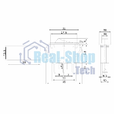 Выключатель клавишный Rexant 250V 15А (3с) ON-OFF зеленый с подсветкой
