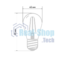 Ретро лампа Neon-night Filament ST45 E27, 2W, 230В Теплая белая 3000K