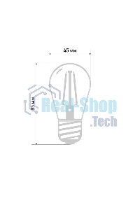 Ретро лампа Neon-night Filament ST45 E27, 2W, 230В Теплая белая 3000K