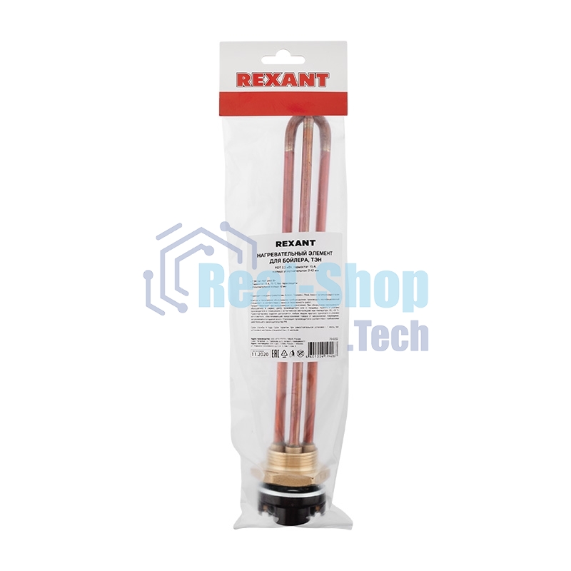 Нагревательный элемент для бойлера Rexant ТЭН RDT 2,5 кВт, термостат 15 A, кольцо уплотнительное D 42 мм