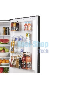 Холодильник Maunfeld MFF185NFSB10 черная нержавеющая сталь двухкамерный инвертор 240/100л морозилка снизу, No Frost