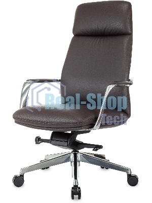 Кресло Бюрократ VEGA коричневый, кожа