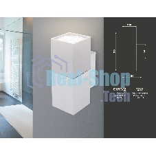 Настенный светильник FW245/2 WH/CH белый/хром GU10*2 max 12W 155*61*80