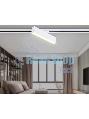 Трековый однофазный светильник Ambrella light GL6761 WH белый LED 12W 3000K 300*22*48