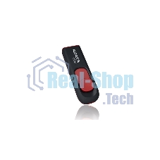 Флешка USB ADATA С008 (AC008-32G-RKD), 32Gb, USB 2.0, R/W 15/5, черный/красный