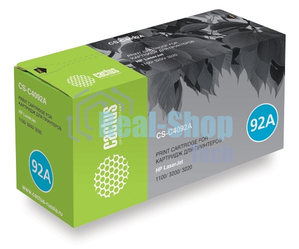 Картридж лазерный Cactus CS-C4092A черный для HP LaserJet 1100/3200/3220 (2500 стр.)
