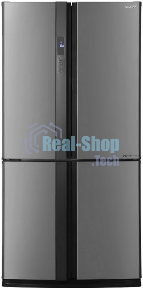 Холодильник Sharp SJ-EX93PSL нержавеющая сталь трехкамерный 345/211 л морозилка снизу Side by Side