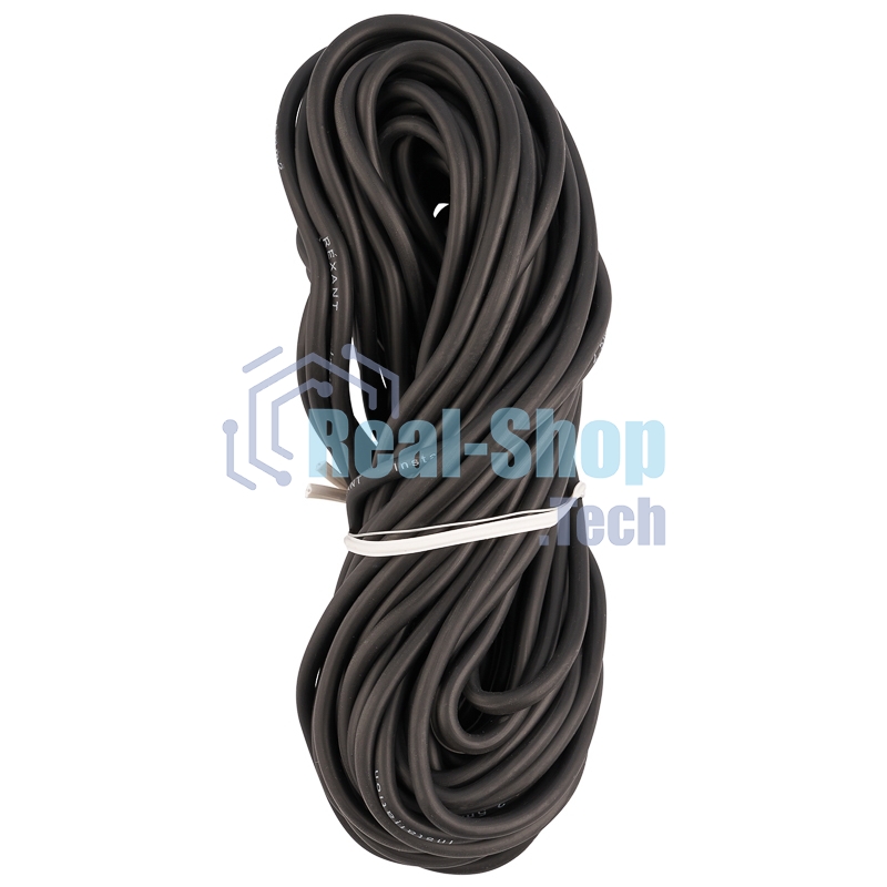 Провод автомобильный ПГВА/ПВАМ Rexant 1х2,50 мм, черный, мини-бухта 10 м