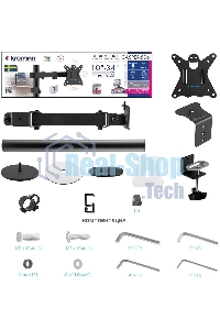 Кронштейн для монитора Kromax CASPER-506 черный 4 шт/уп. 10