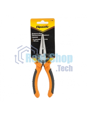 Длинногубцы Sparta Comfort, 180 мм, прямые шлифованные, двухкомпонентные рукоятки