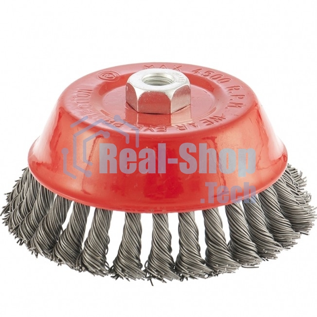 Щетка Matrix для УШМ, 150 мм, М14, Чашка, крученая проволока 0,8 мм