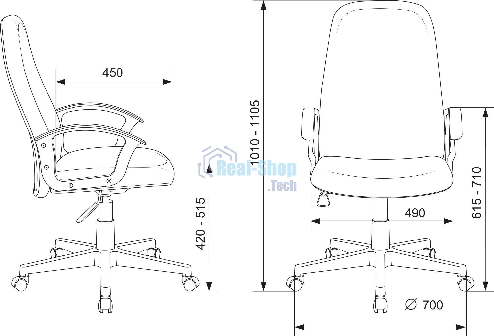 Кресло руководителя Бюрократ CH-808LT/#B черный 3C11 НА ПИАСТРЕ