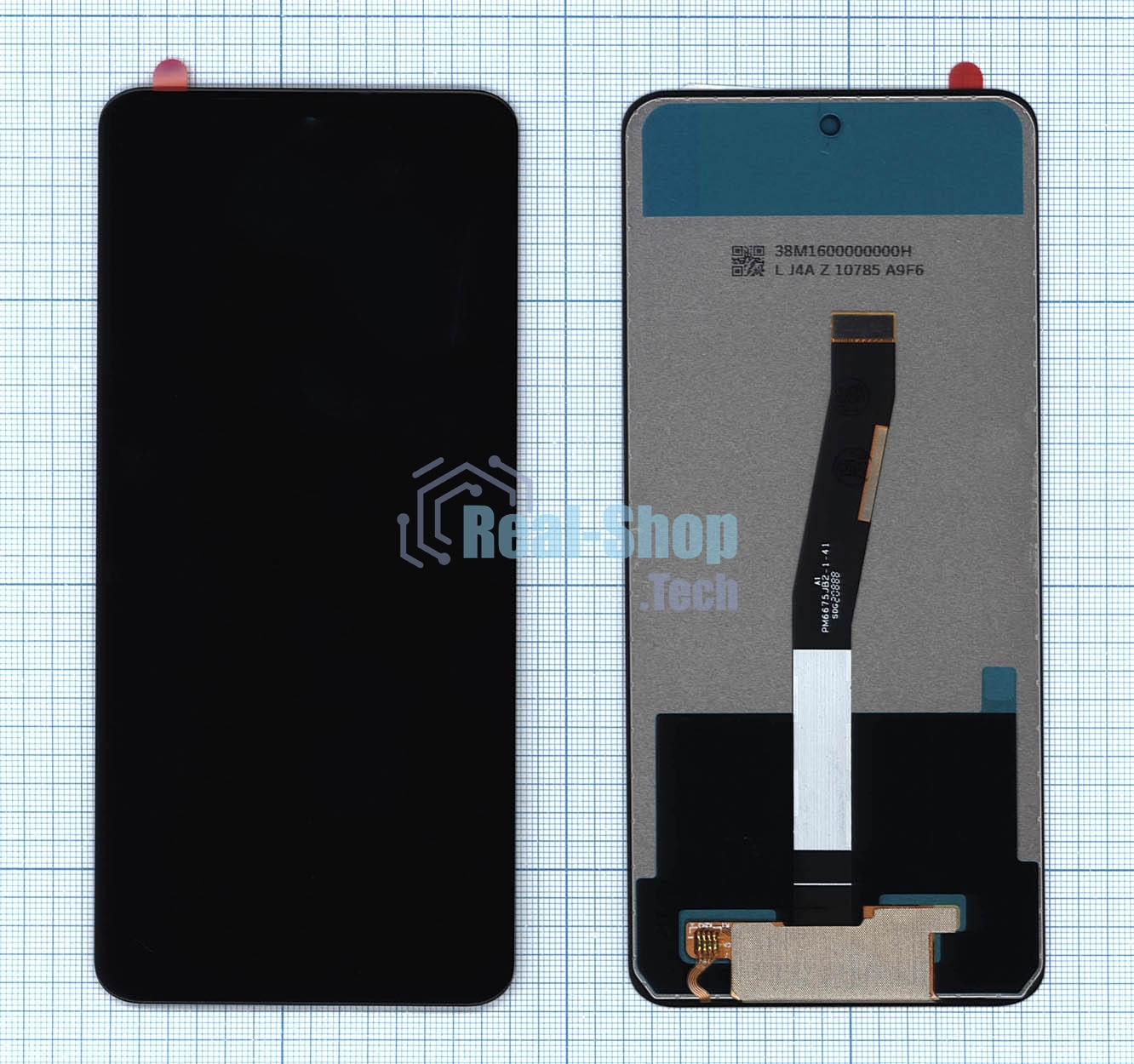 Дисплей для Xiaomi Redmi Note 9S, Redmi Note 9 Pro в сборе с тачскрином (copy) черный