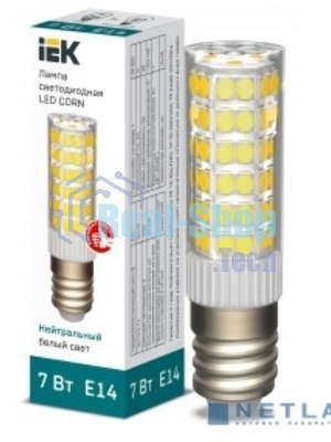Лампа светодиодная IEK LLE-CORN-7-230-40-E14 CORN 7Вт капсула 4000К E14 230В керамика