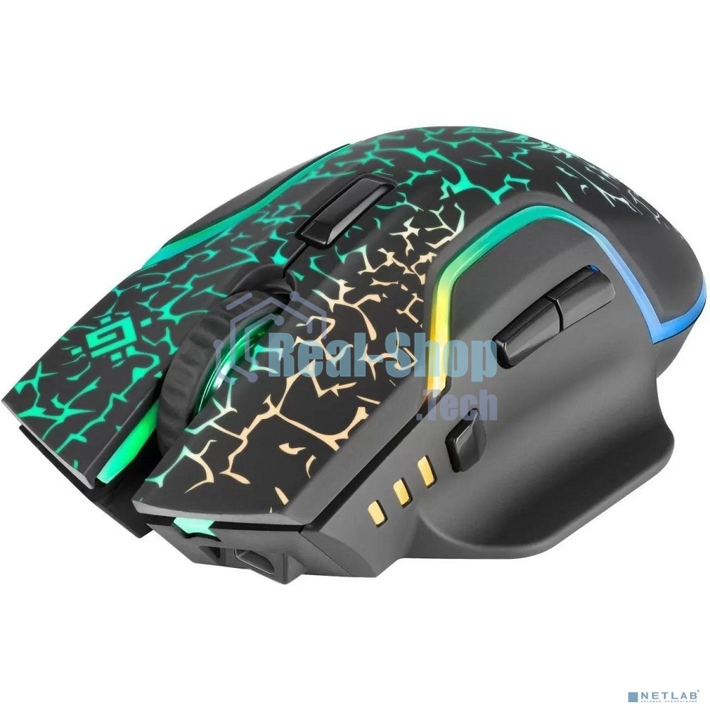 Мышь беспроводная Defender Oneshot GM-067 черный, 3200 dpi, радиоканал, USB, кнопки - 7