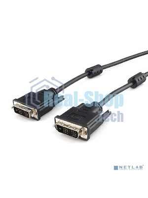 Кабель DVI-D single link Cablexpert CC-DVIL-BK-10, 19M/19M, 3.0м, CCS, черный, экран, феррит.кольца, пакет