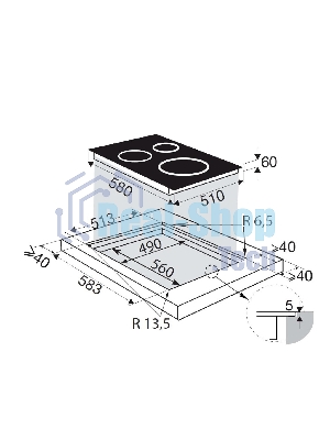 Индукционная варочная панель Brandt, 4 варочных зоны, 14 уровней мощности, индикация остаточного тепла, таймер, Ultraboost, белый