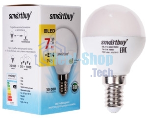 Светодиодная (LED) лампа Smartbuy-P45-07W/3000/E14